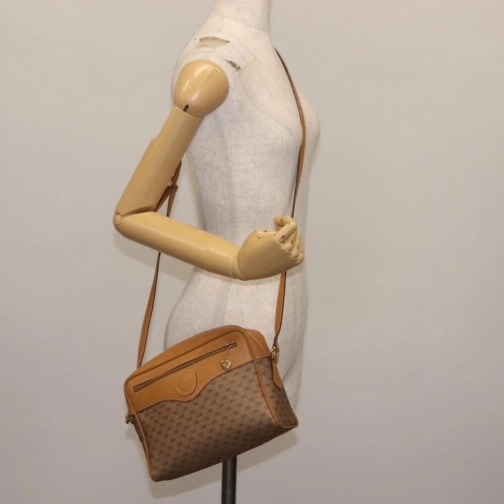 GUCCI Micro GG Supreme Shoulder Bag PVC Beige Gold 001 084 0852 Auth BA6744